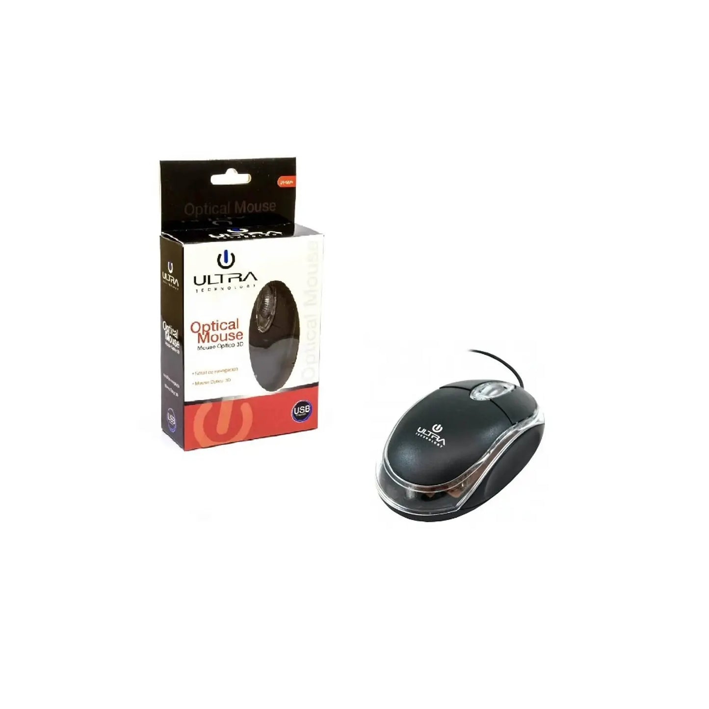 Mouse Ultra 29UT0120UN Con Cable USB Negro