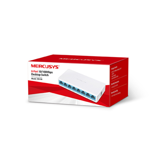 Switch De Red Mercusys 8 puertos 100Mbps