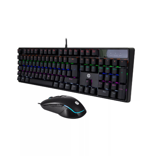 Kit Teclado y Mouse Gamer HP GM200 Mecánico RGB Español