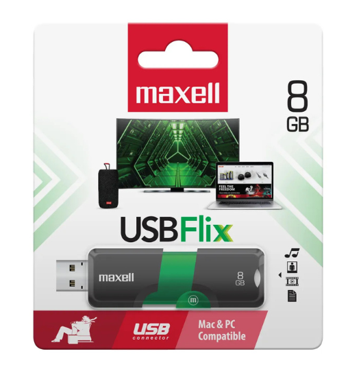 Flash Maxell 8gb Flix Verde