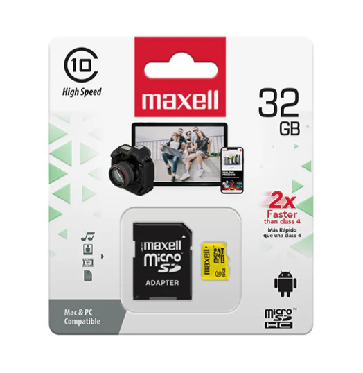 Memoria Micro 32GB con adaptador MAXELL