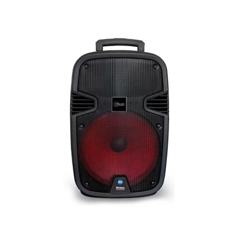 Parlante Portatil Mlab  Rhythm Charger Box 12 + Microfono + Atril Negro