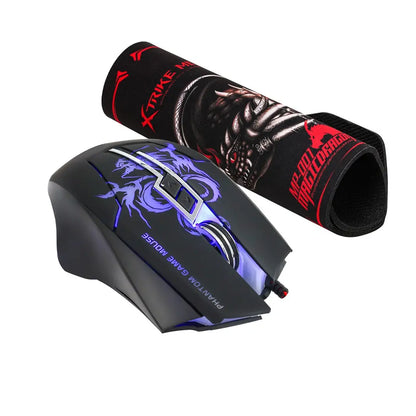 Kit Gamer Mouse Pad Optico