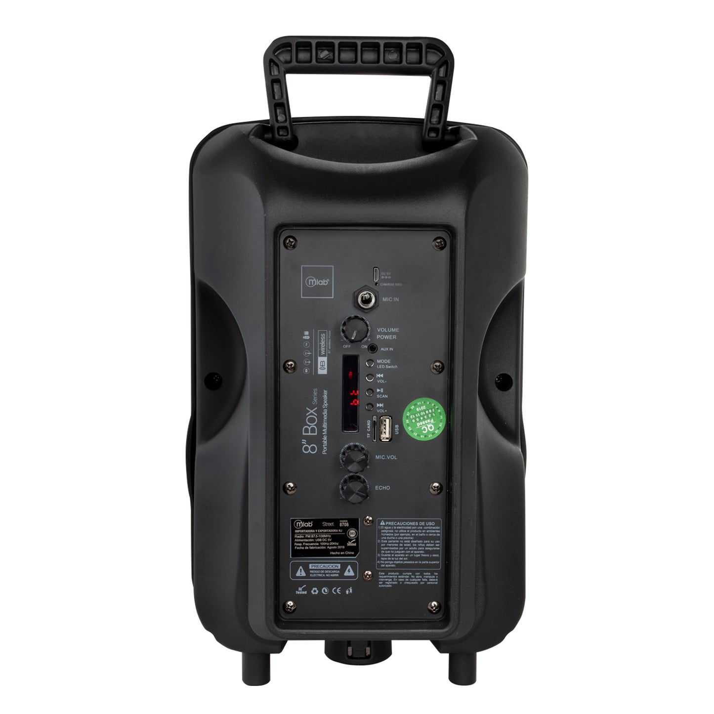 Parlante Mlab Street 3 Bluetooth Karaoke 2000w Naranja