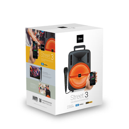 Parlante Mlab Street 3 Bluetooth Karaoke 2000w Naranja