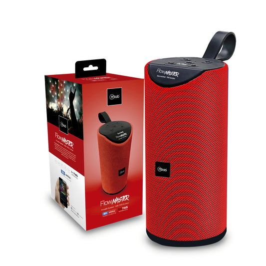 Parlante Bluetooth Flow Master Aux Mp3 Fm Microlab Rojo