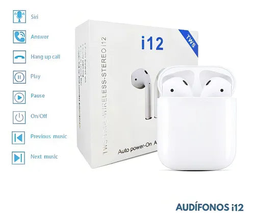 Audífonos Inalambricos Bluetooth In Pods i12