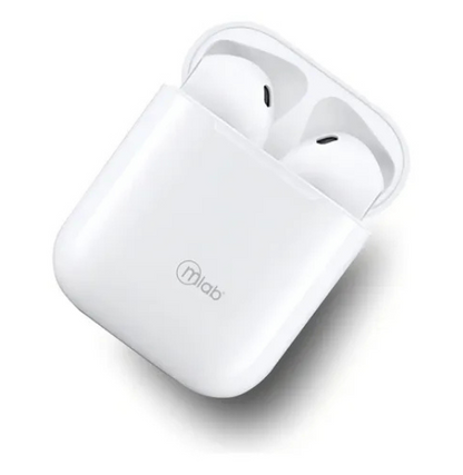 Audífonos BT Just Fly Touch AZUL TWS Mlab Blanco