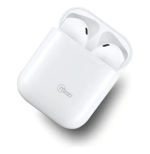 Audífonos BT Just Fly Touch AZUL TWS Mlab Blanco