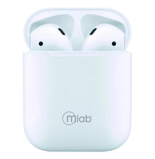 Audífonos BT Just Fly Touch AZUL TWS Mlab Blanco