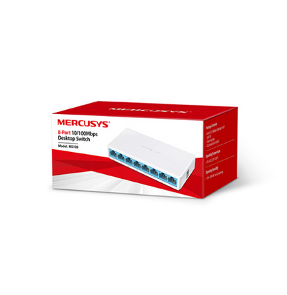 Switch De Red Mercusys 8 puertos 100Mbps