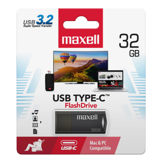 PENDRIVE MAXELL 32GB USB TYPE-C  3.2
