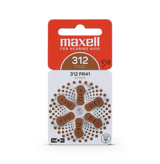 Pila Maxell Audífono Tamaño 312