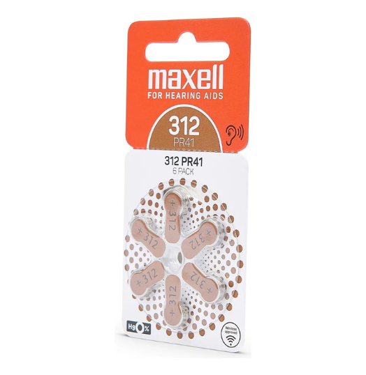 Pila Maxell Audífono Tamaño 312