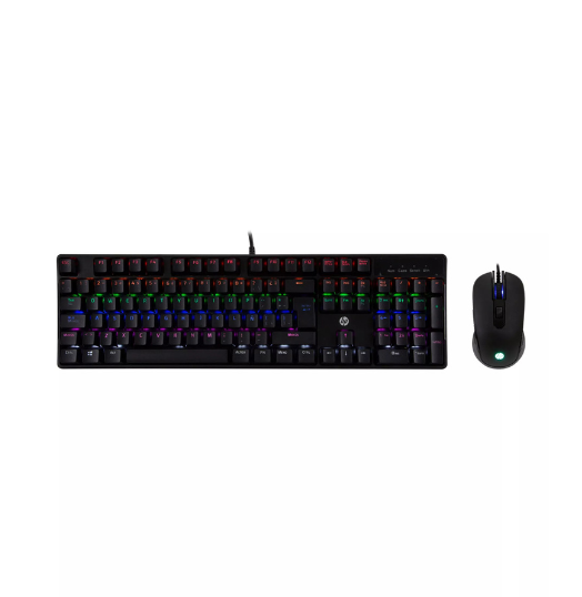 Kit Teclado y Mouse Gamer HP  GM200 Mecánico RGB Español