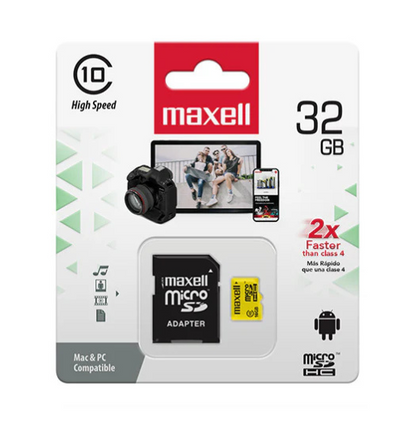 Memoria Micro 32GB con adaptador MAXELL