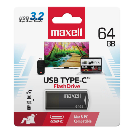 PENDRIVE MAXELL 64GB USB TYPE-C  3.2