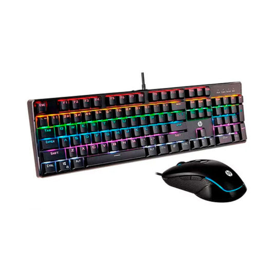 Kit Teclado y Mouse Gamer HP  GM200 Mecánico RGB Español
