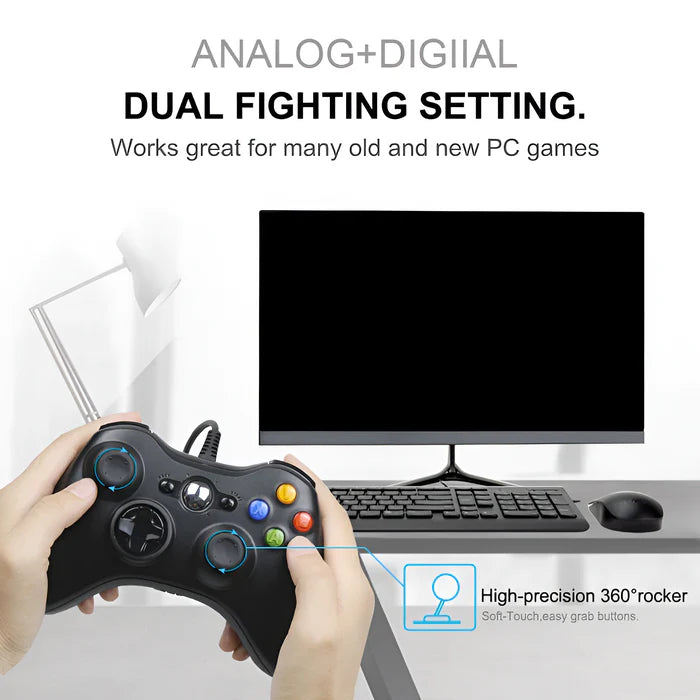 Joystick USB para XBOX 360 & PC Wired Edition X-360 Black