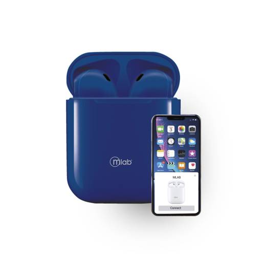 Audífonos BT Just Fly Touch AZUL TWS Mlab Azul