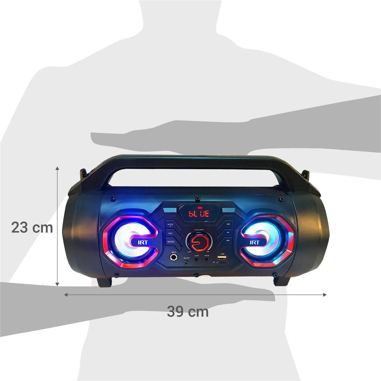 Parlante IRT  bazooka subwoofer BT/USB/TF/FM